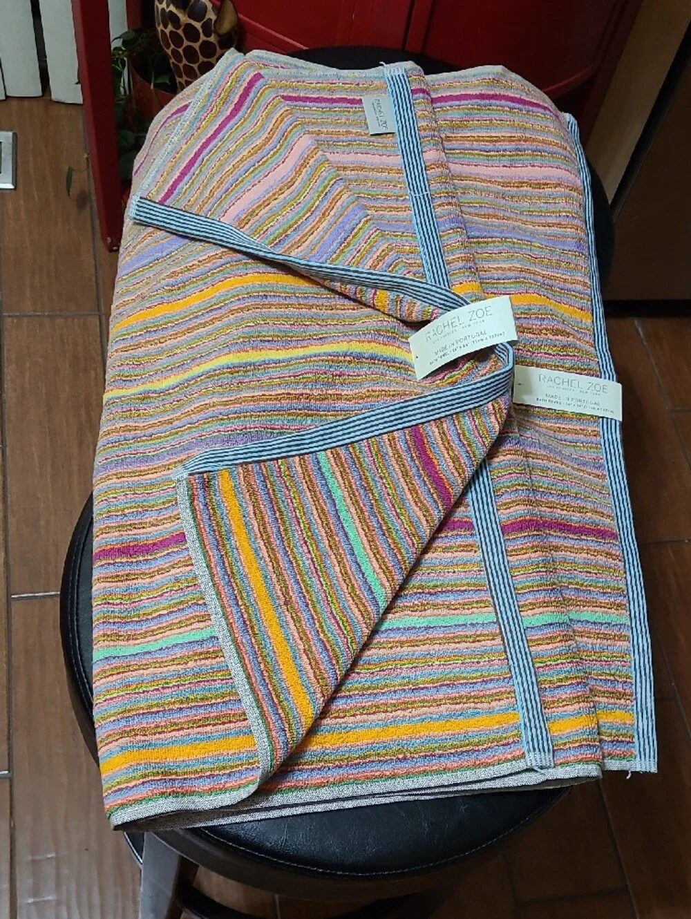 Rachel Zoe Rainbow Stripe Bath Towel Set